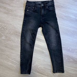 Zara boys black skinny stretch jeans sz 6